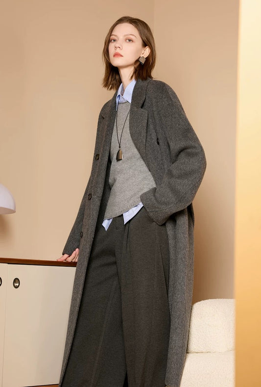 Women’s Chic Mid-Length Wool Jacket C0036