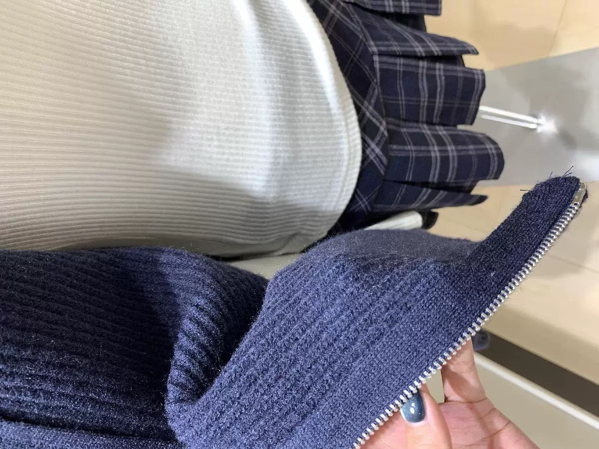 Women’s Mock Neck Zip Knit Cardigan Jacket C0007