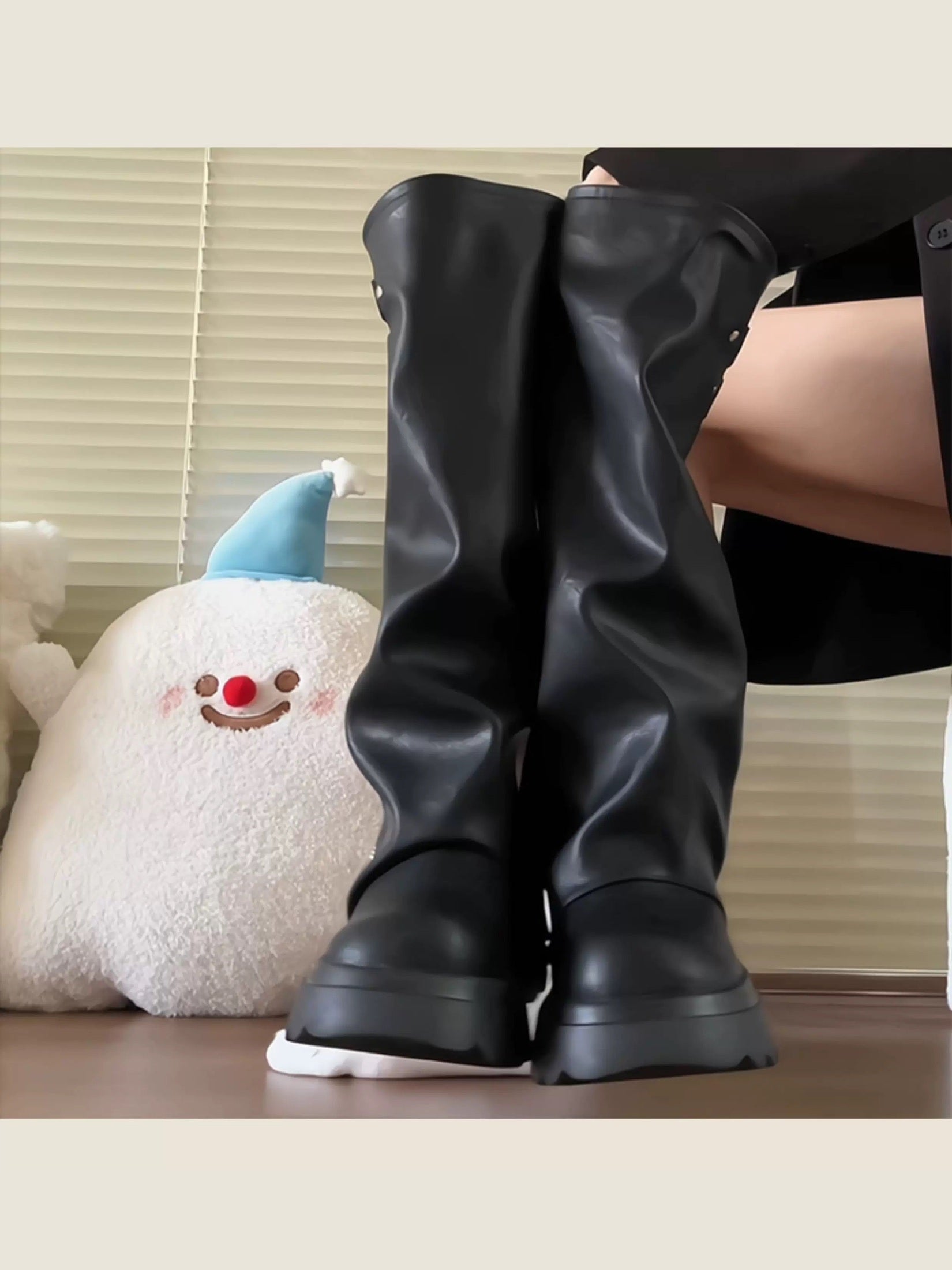 Women’s High-Knee Fashion Rider Boots S0001