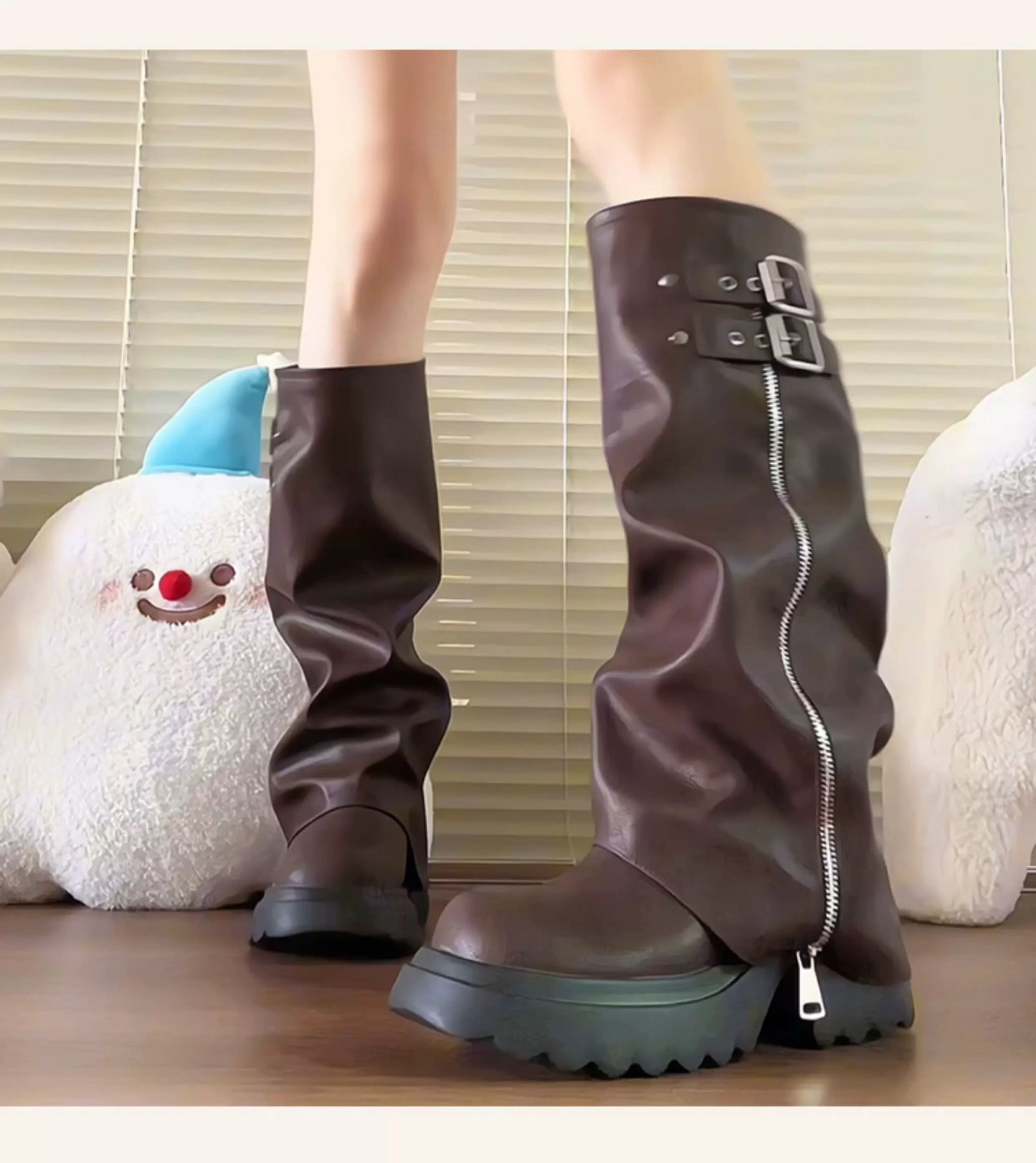 Women’s High-Knee Fashion Rider Boots S0001