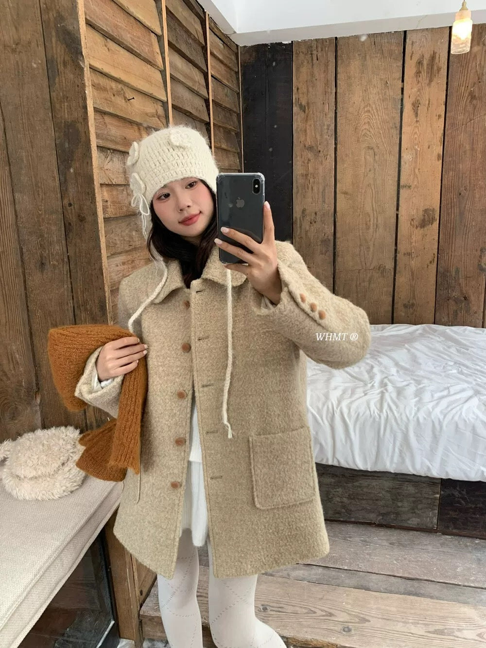 Korean Lapel Mid-Length Thickened Down Coat C0029