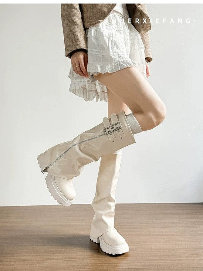 Women’s High-Knee Fashion Rider Boots S0001