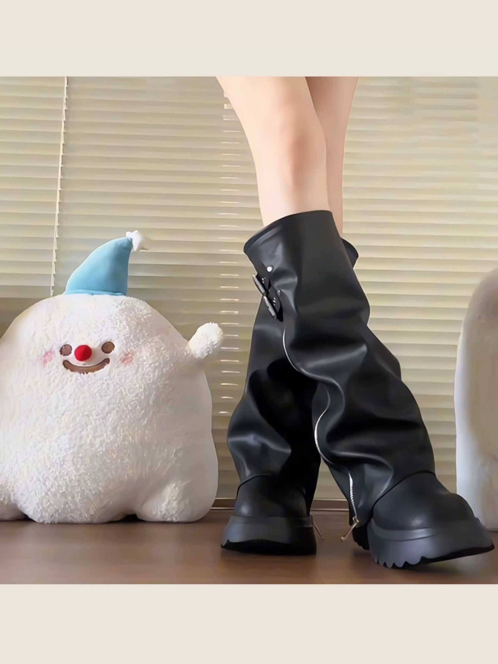 Women’s High-Knee Fashion Rider Boots S0001