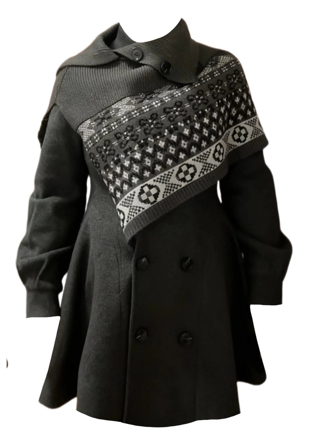 Shawl knitted sweater skirt two-piece set C0090