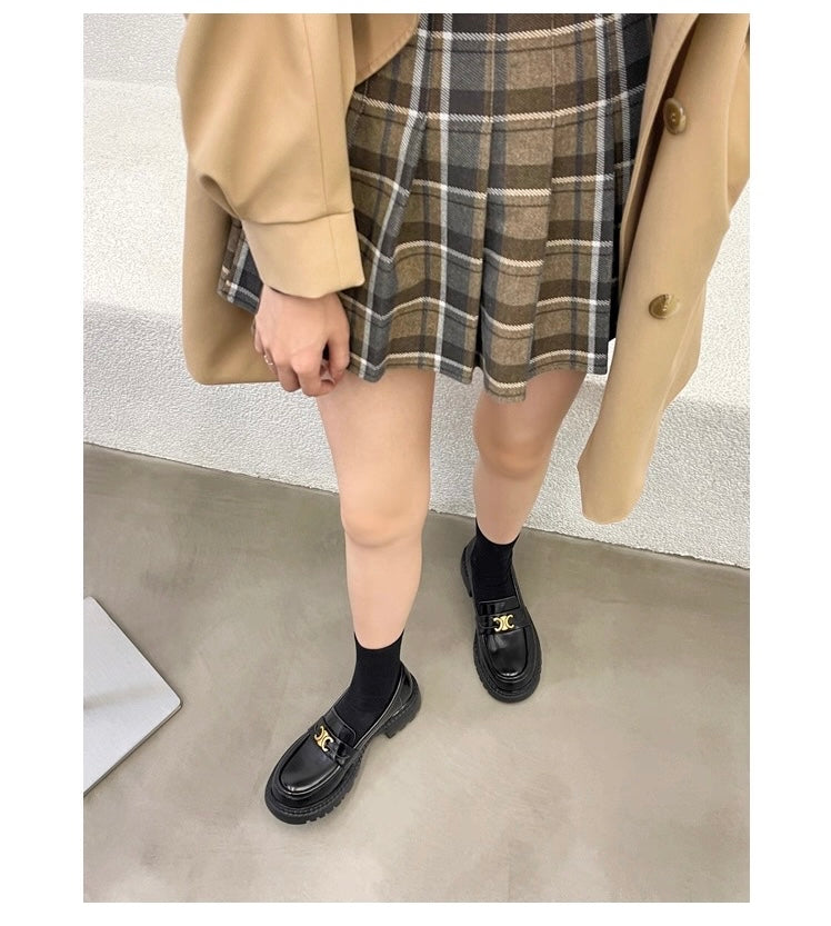 Arc de Triomphe Buckle Leather Shoes S0005