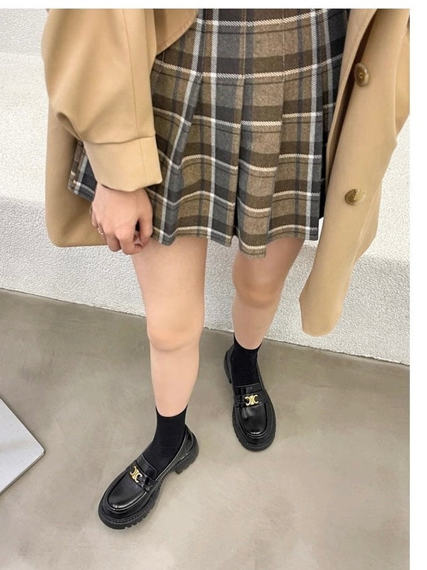 Arc de Triomphe Buckle Leather Shoes S0005