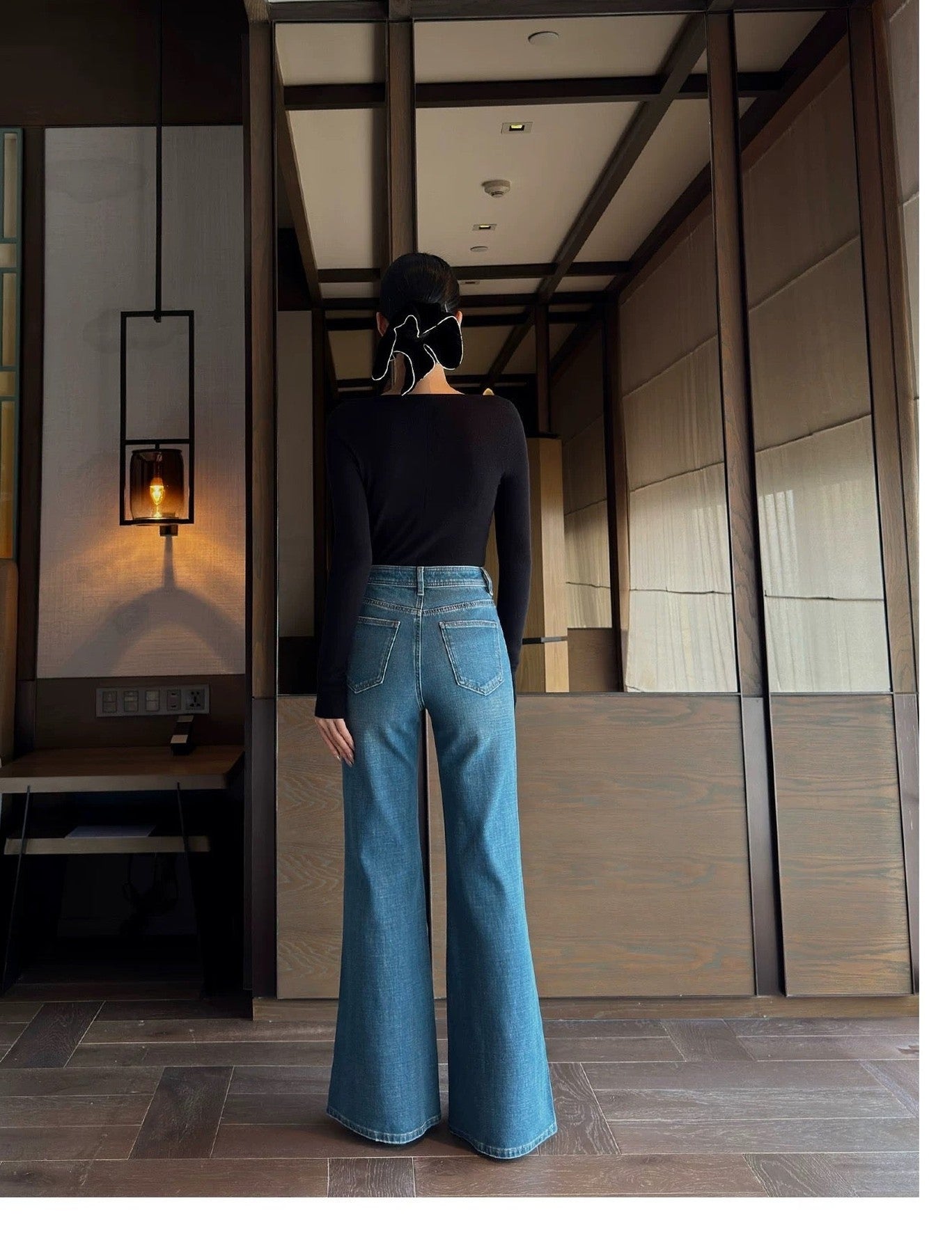 Mini Flare Denim Pants C0049