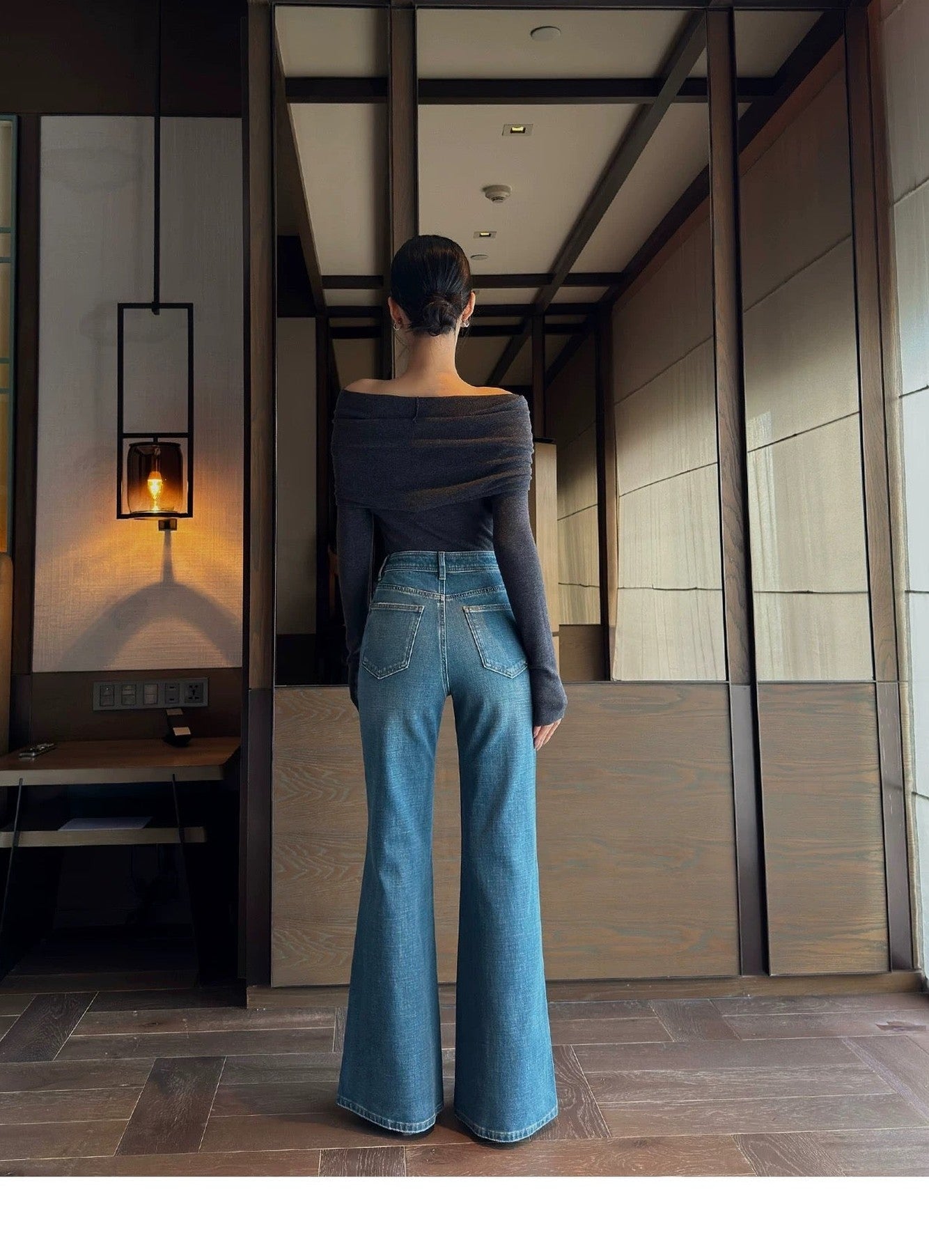 Mini Flare Denim Pants C0049