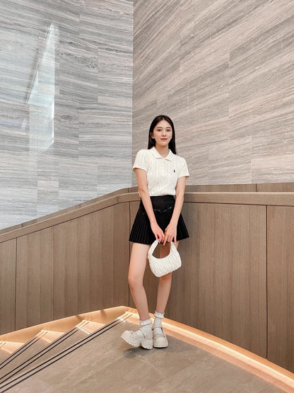 French Bowknot Chunky Platform Loafers S0007