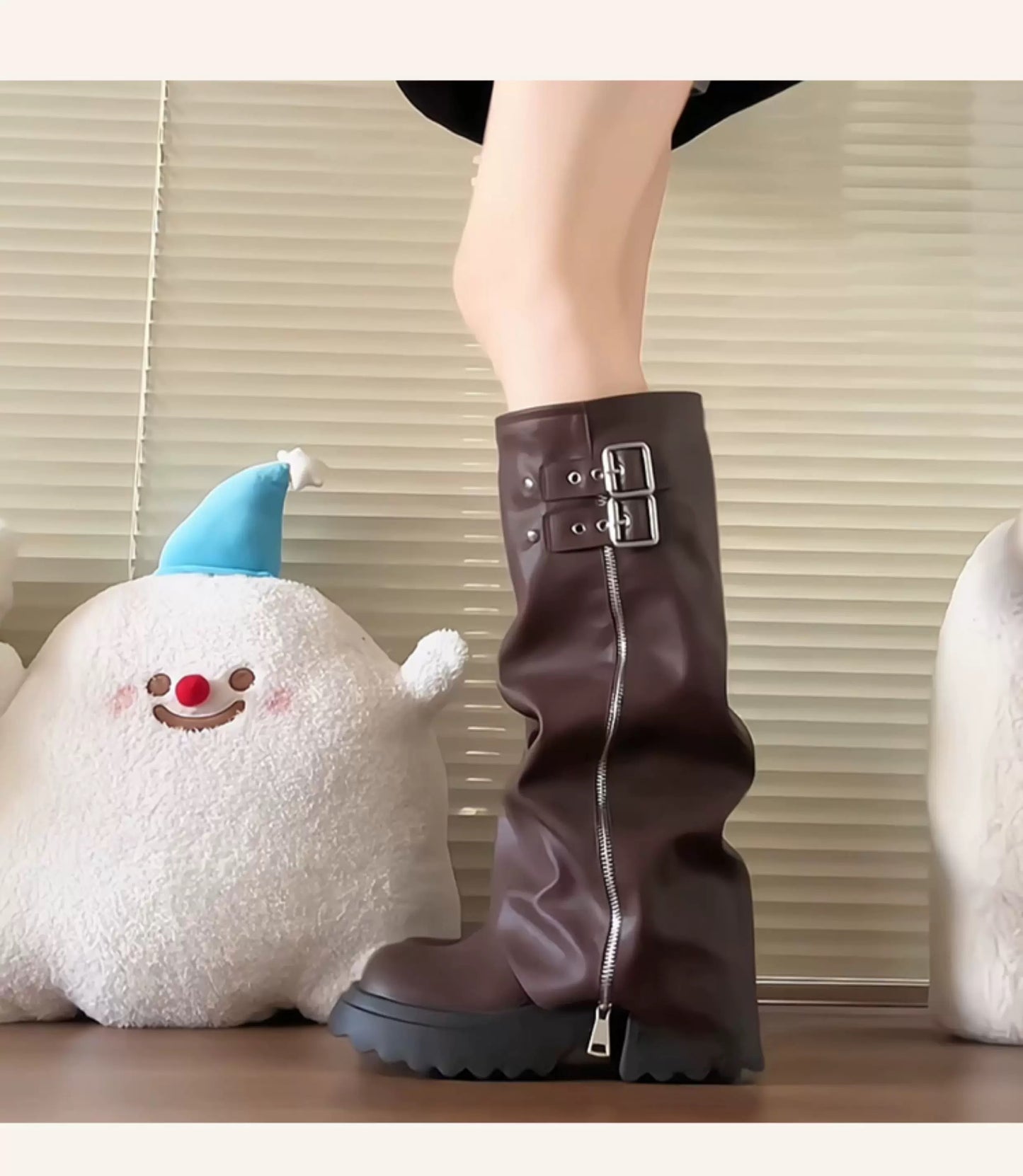 Women’s High-Knee Fashion Rider Boots S0001