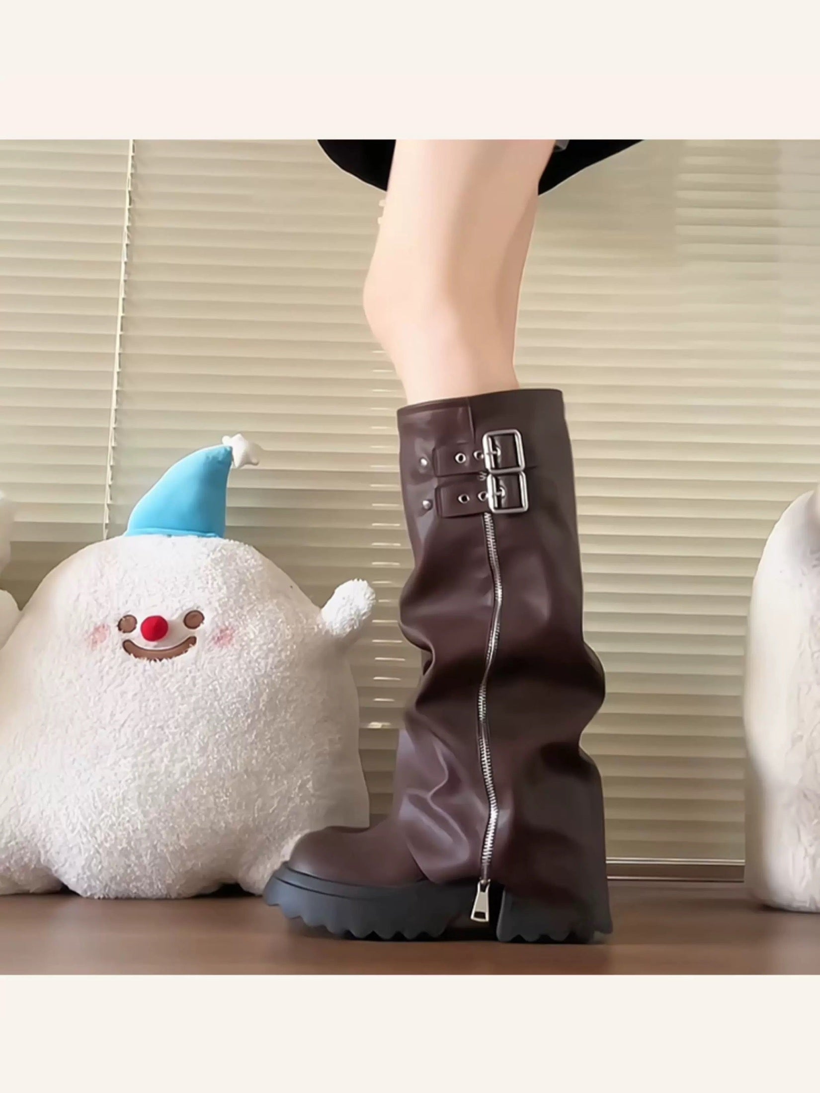 Women’s High-Knee Fashion Rider Boots S0001