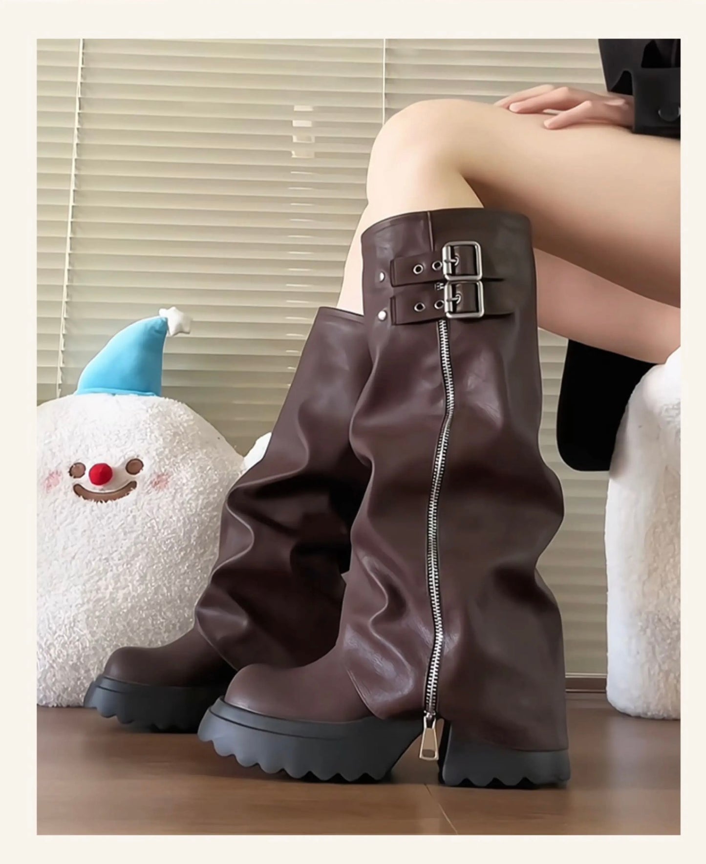Women’s High-Knee Fashion Rider Boots S0001