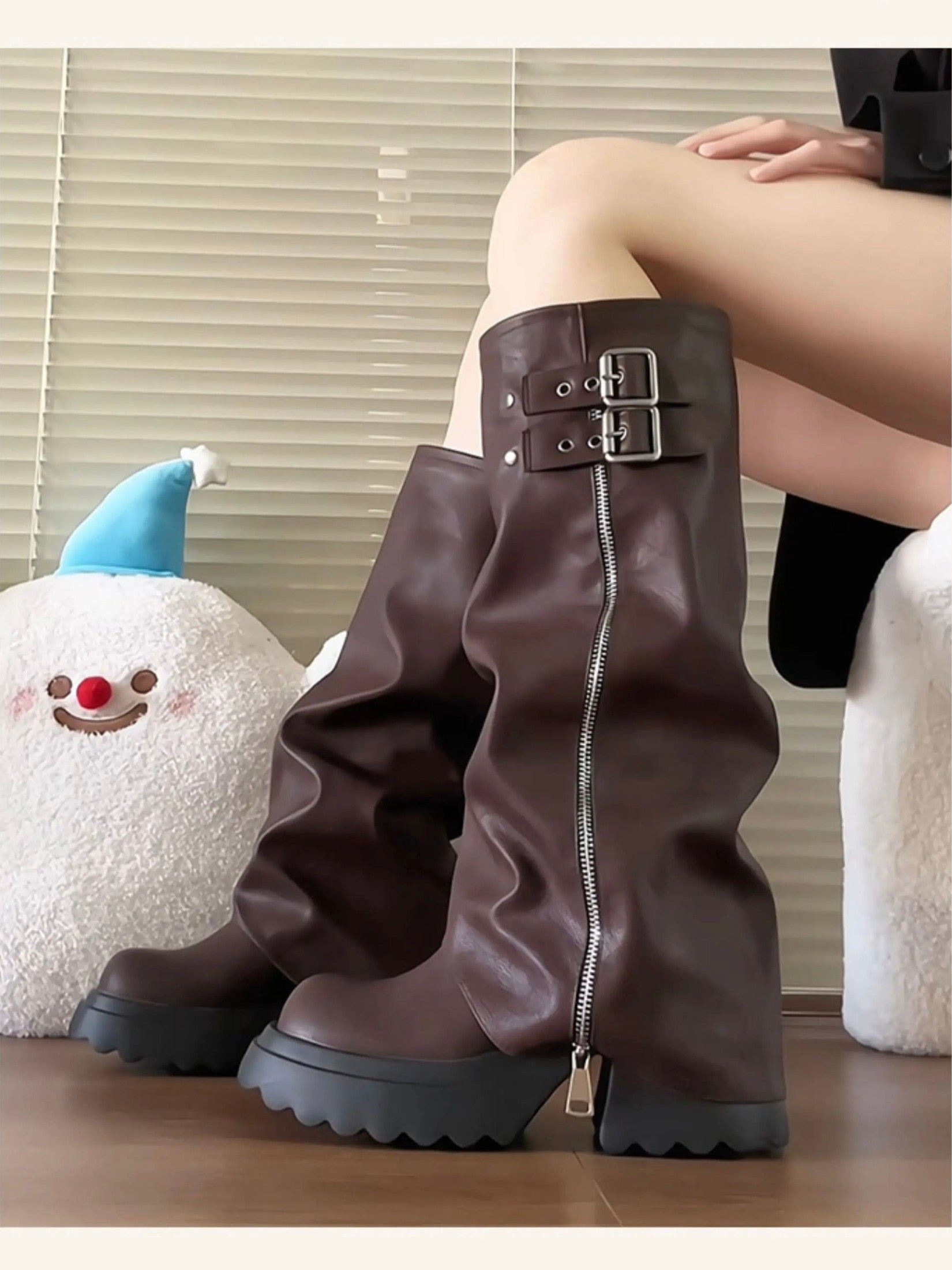 Women’s High-Knee Fashion Rider Boots S0001