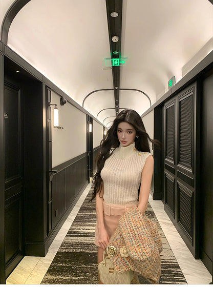 Pink Corduroy A-Line Mini Skirt C0003