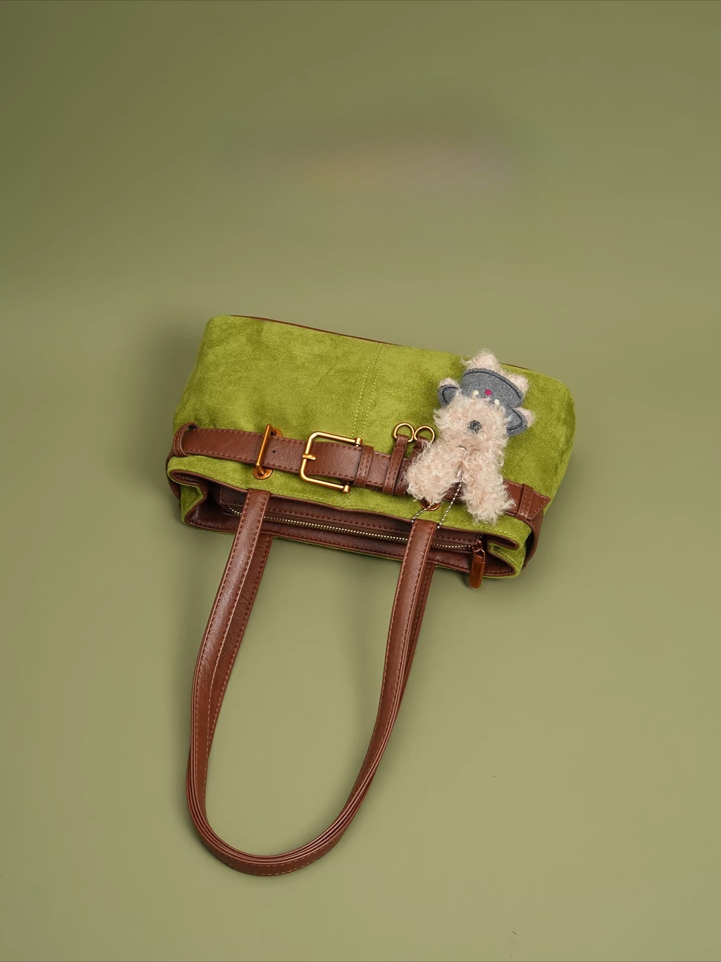 Vintage contrasting color shoulder armpit bag b0319