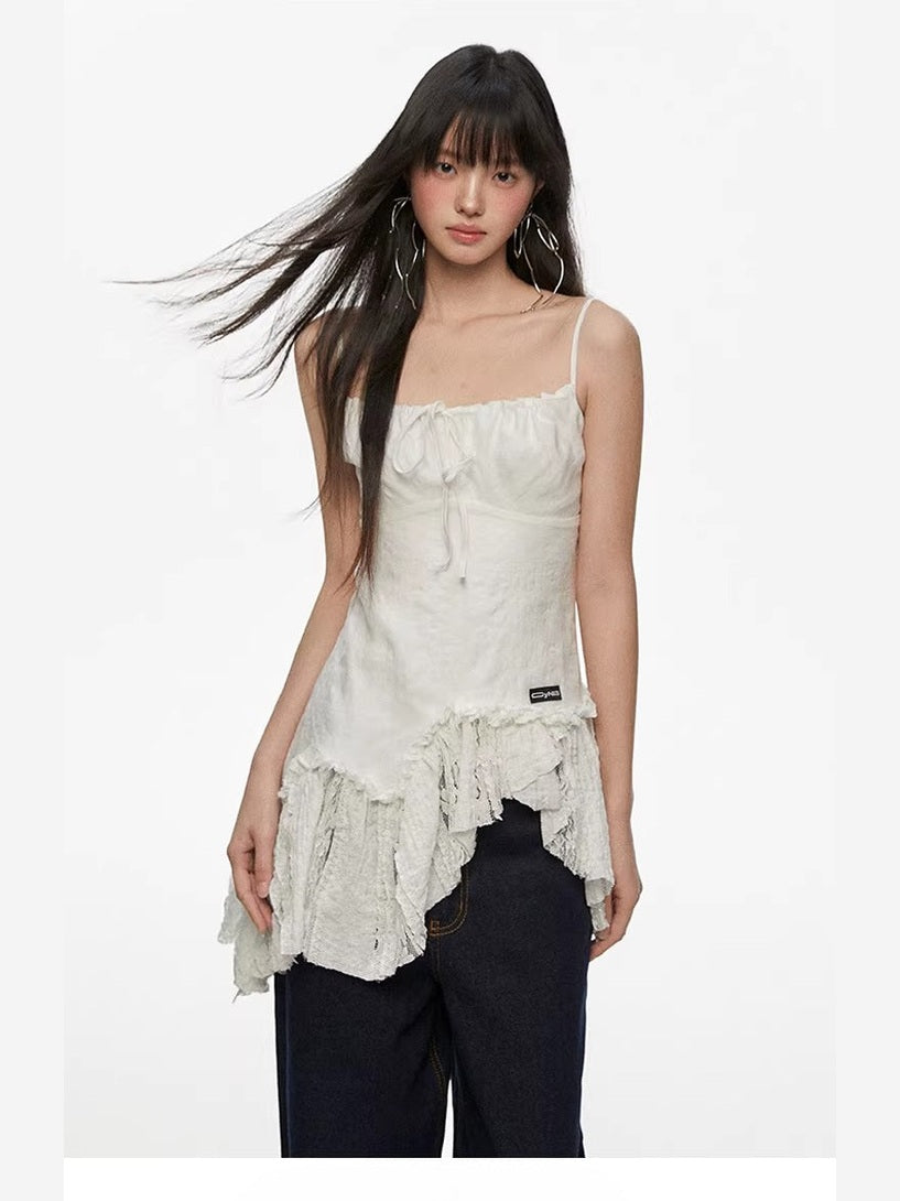 White bow beveled sling f0284