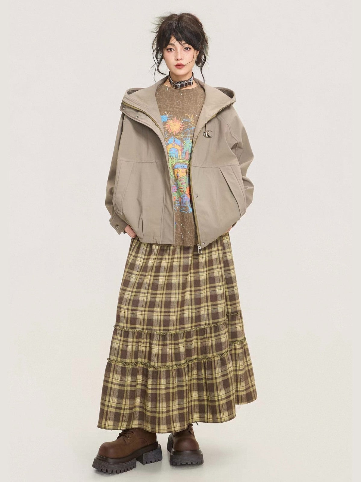 Painted Wash Long-Sleeve T-Shirt  f0399