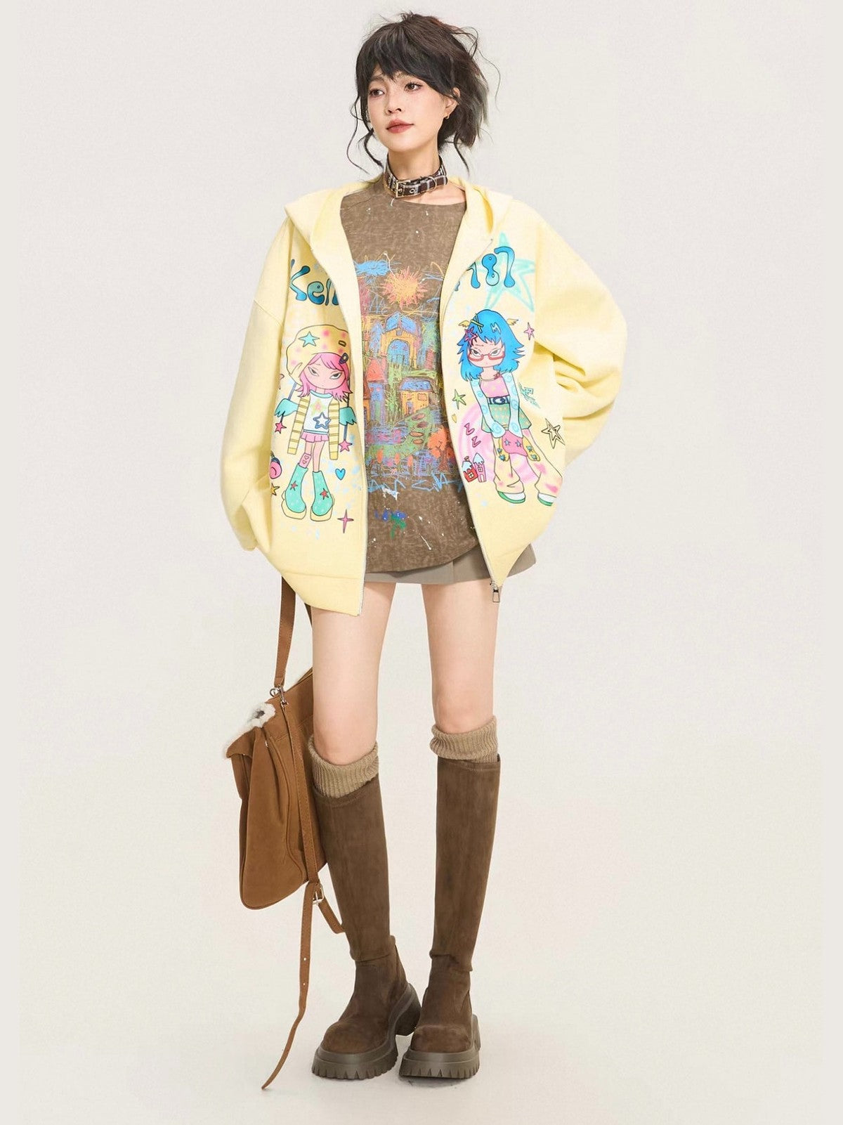 Painted Wash Long-Sleeve T-Shirt  f0399