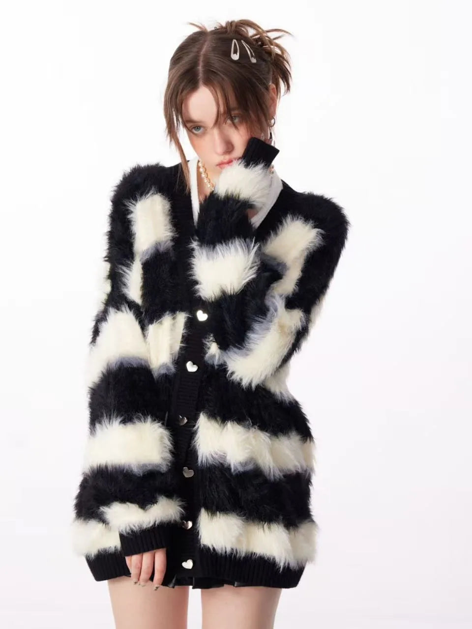 Soft Border Knit Cardigan  f0334