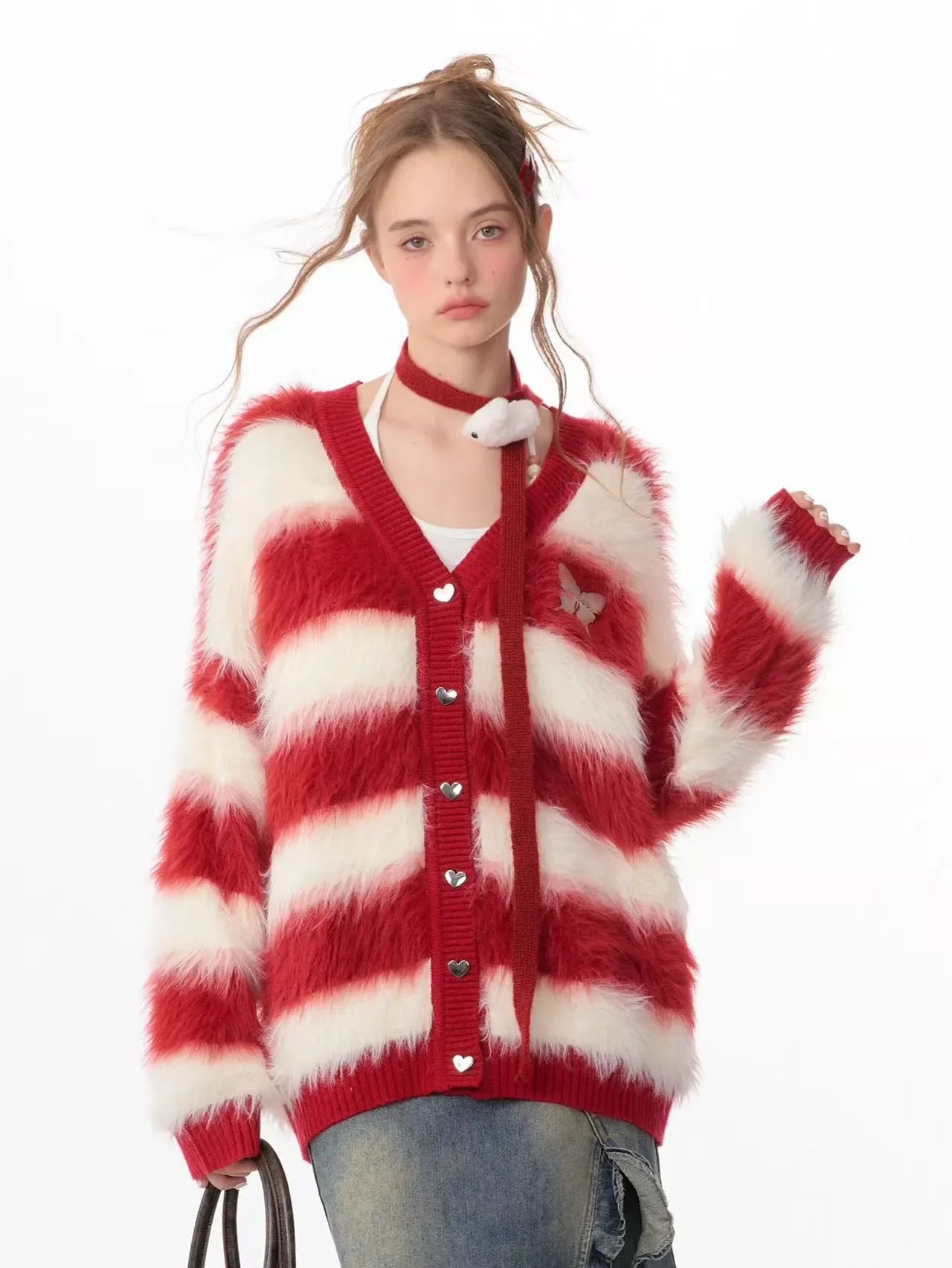 Soft Border Knit Cardigan  f0334