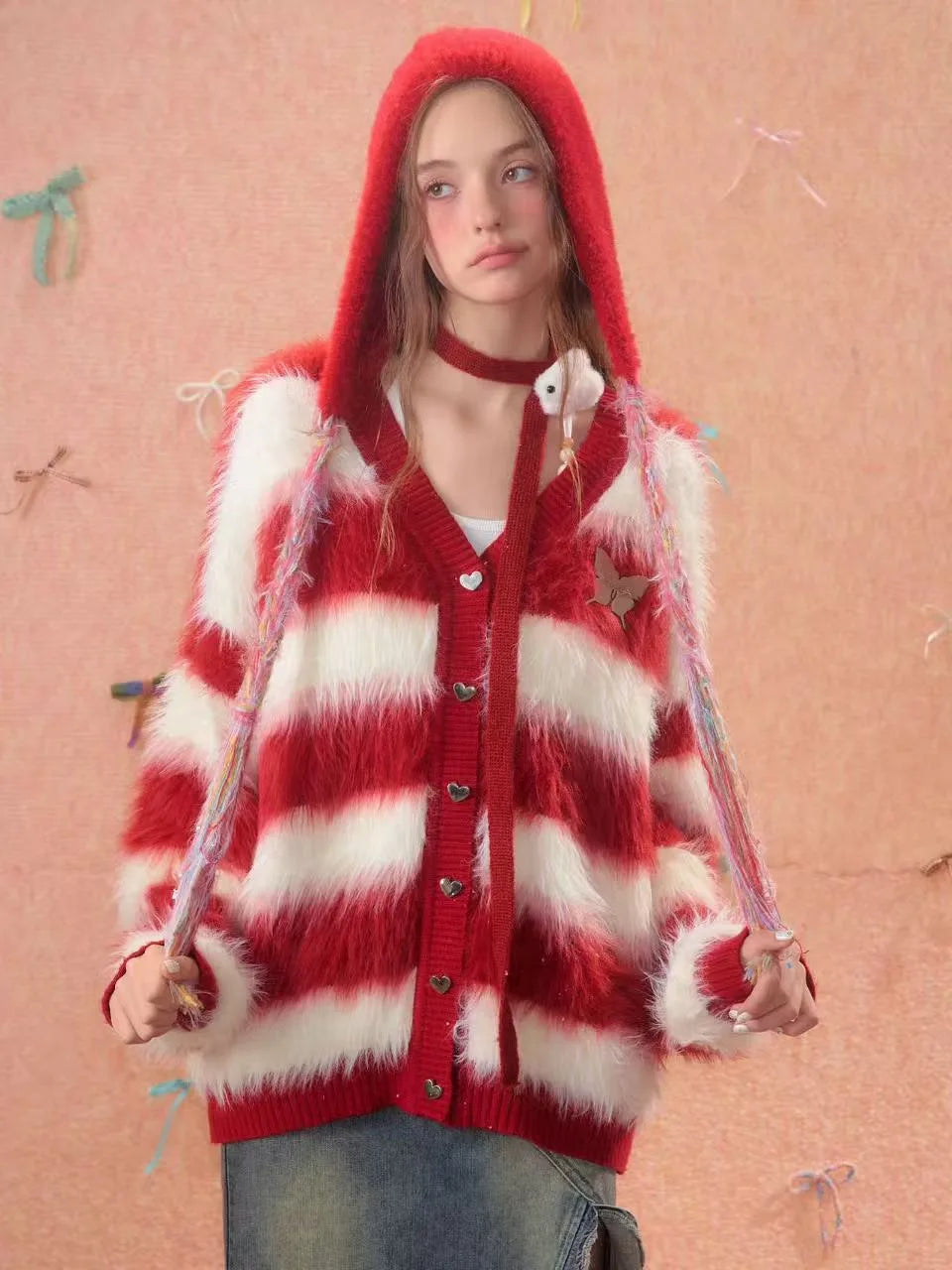 Soft Border Knit Cardigan  f0334