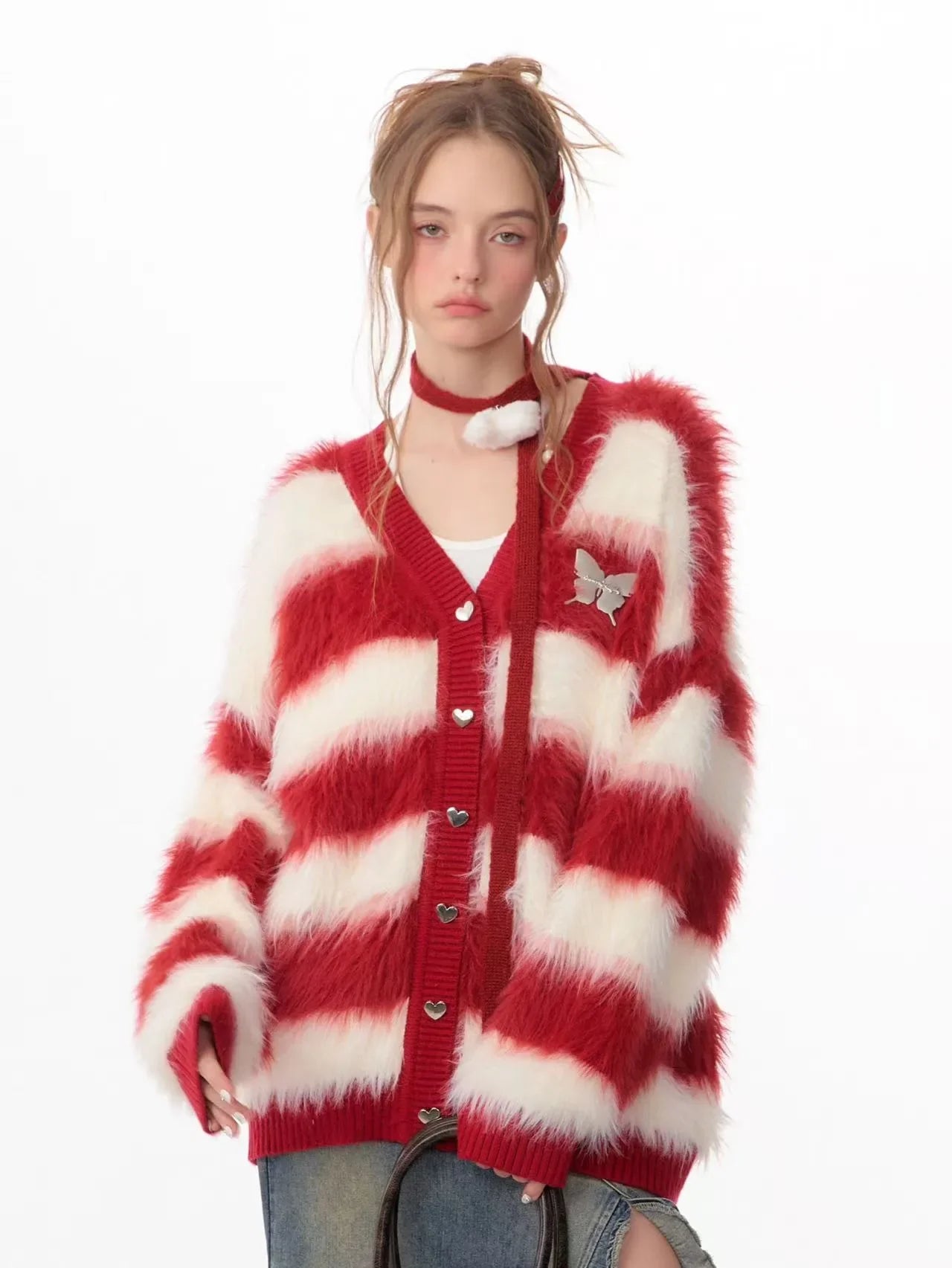 Soft Border Knit Cardigan  f0334