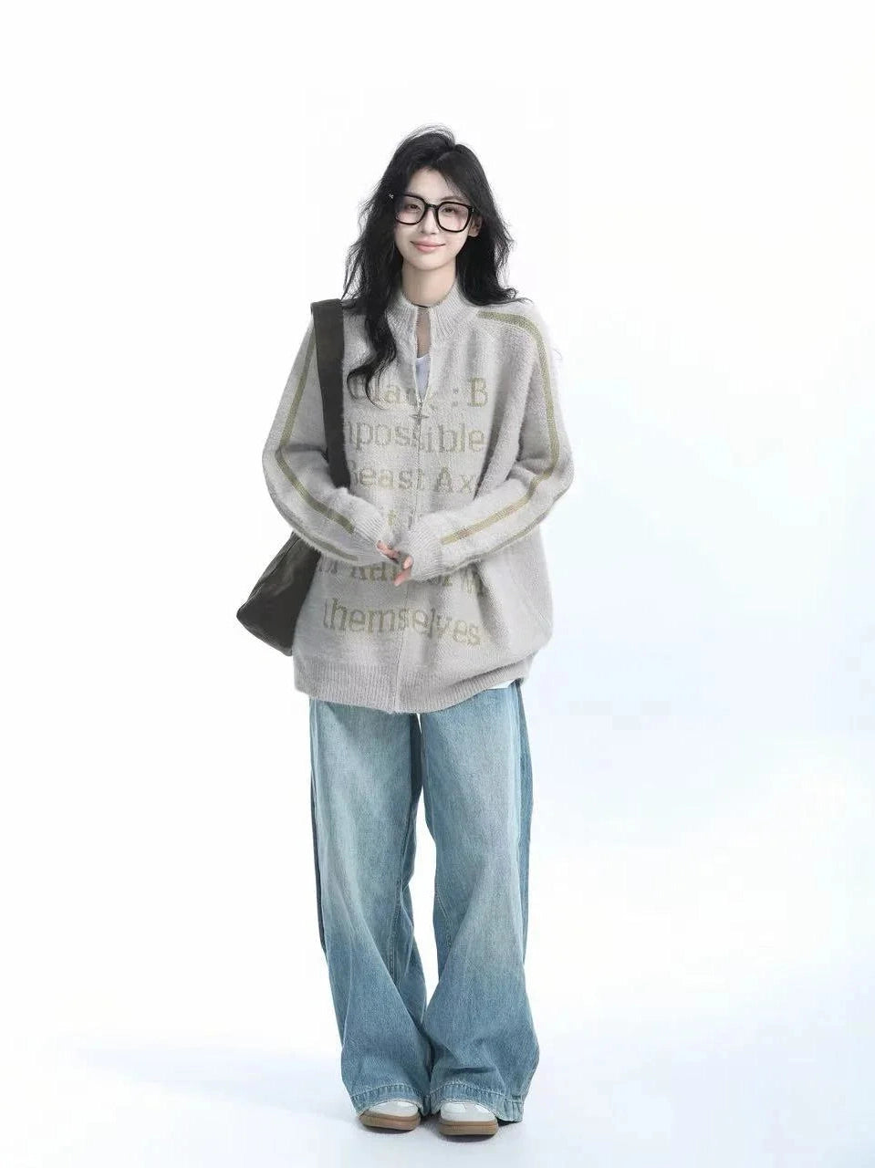 Relaxed High-Street Zip Cardigan   f0385