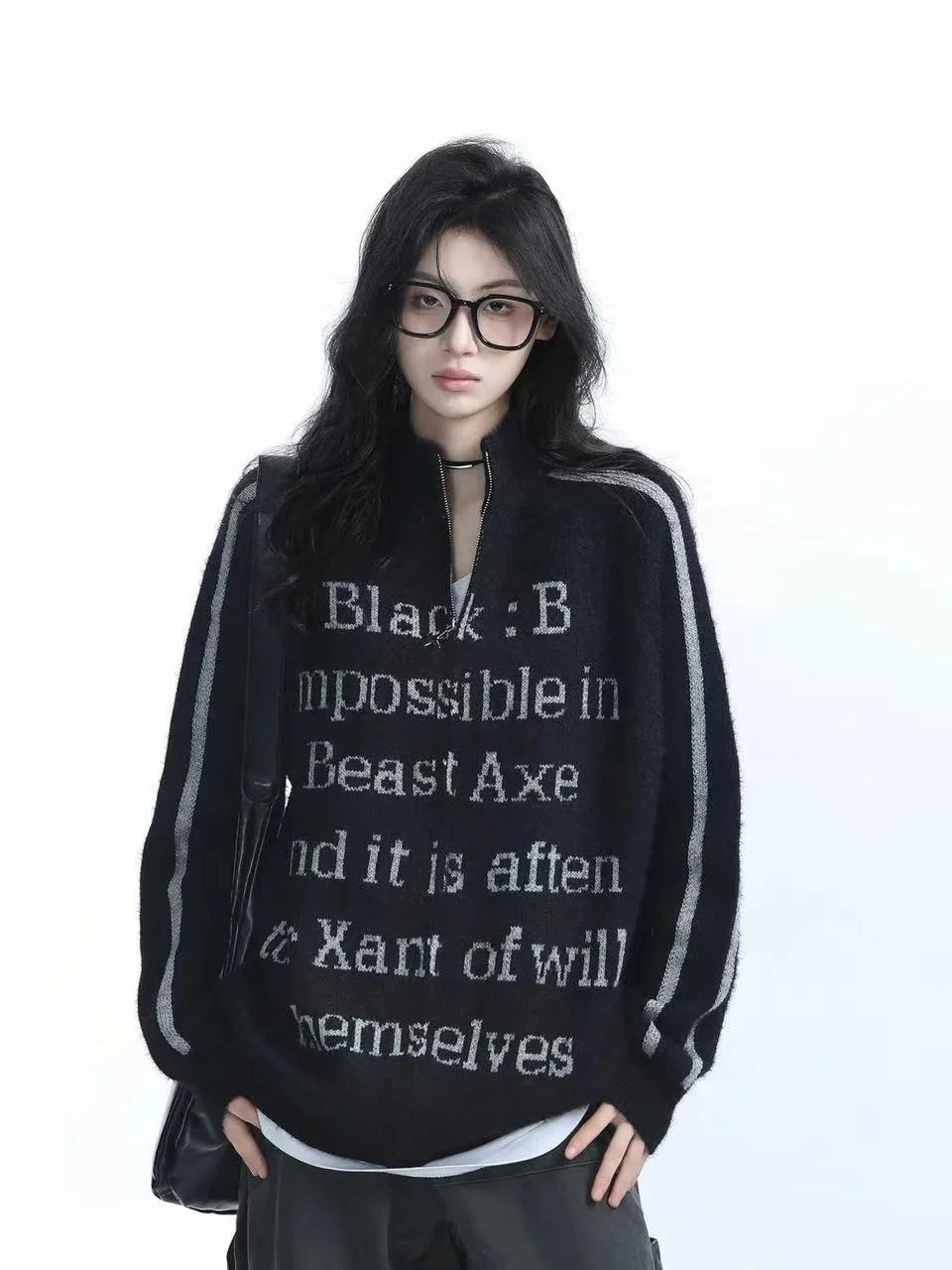 Relaxed High-Street Zip Cardigan   f0385