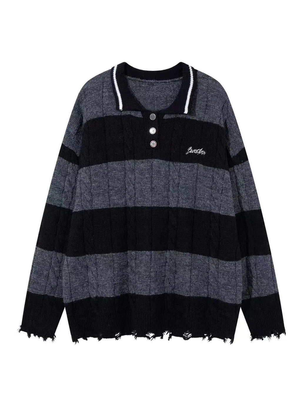 Contrast Hem Street Polo Knit   f0384