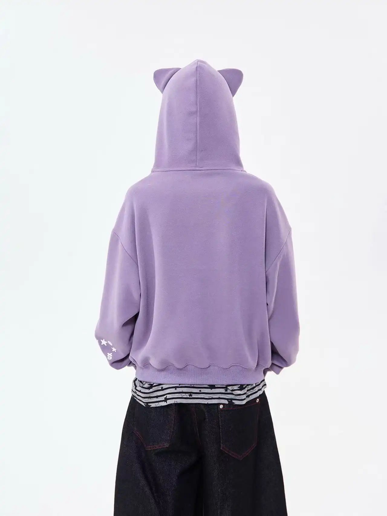 Bear Ear Heart Graphic Hoodie  f0362