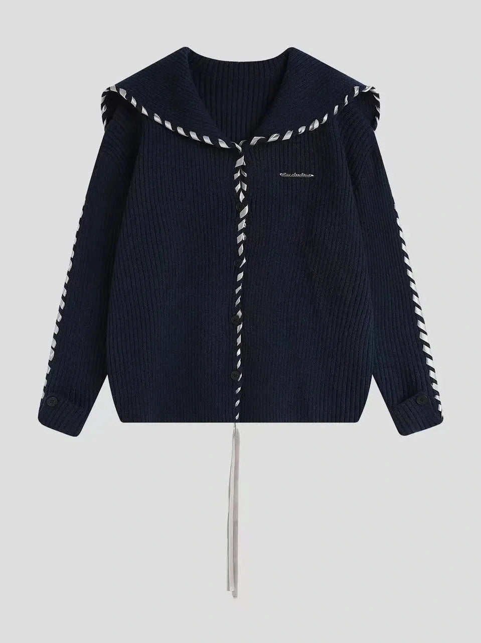 Sailor Collar Ribbon Cardigan f0324