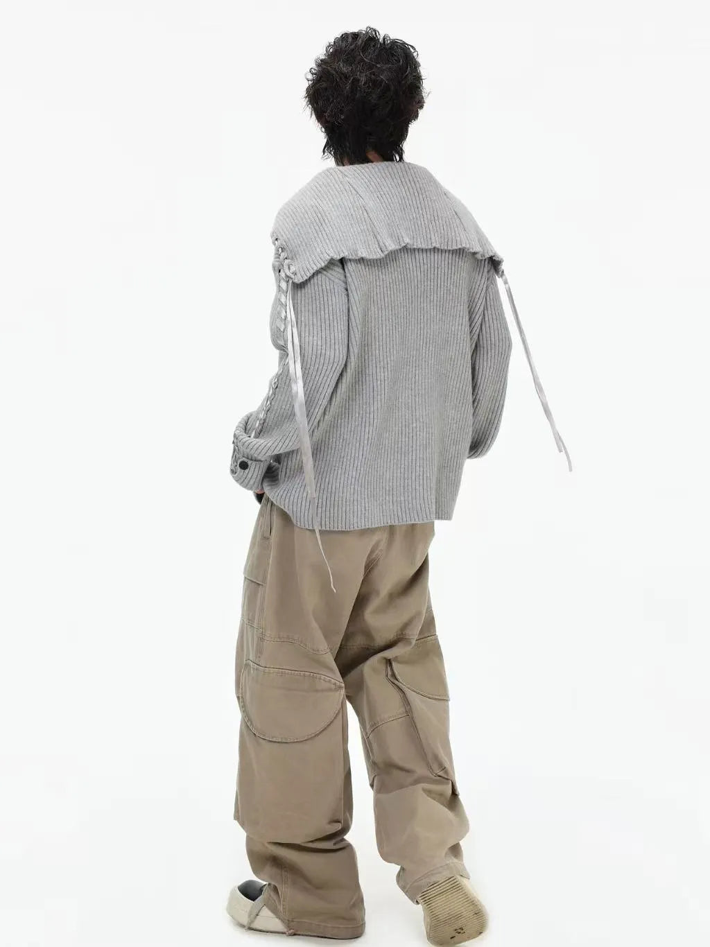 Sailor Collar Ribbon Cardigan f0324