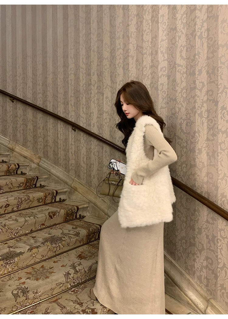 Women’s Sherpa Fleece Thermal Vest C0004