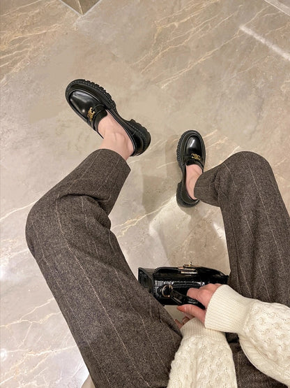 Arc de Triomphe Buckle Leather Shoes S0005