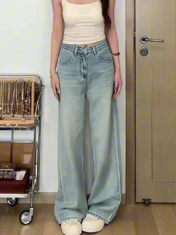 Women’s High-Waisted Slimming Wide-Leg Jeans C0006