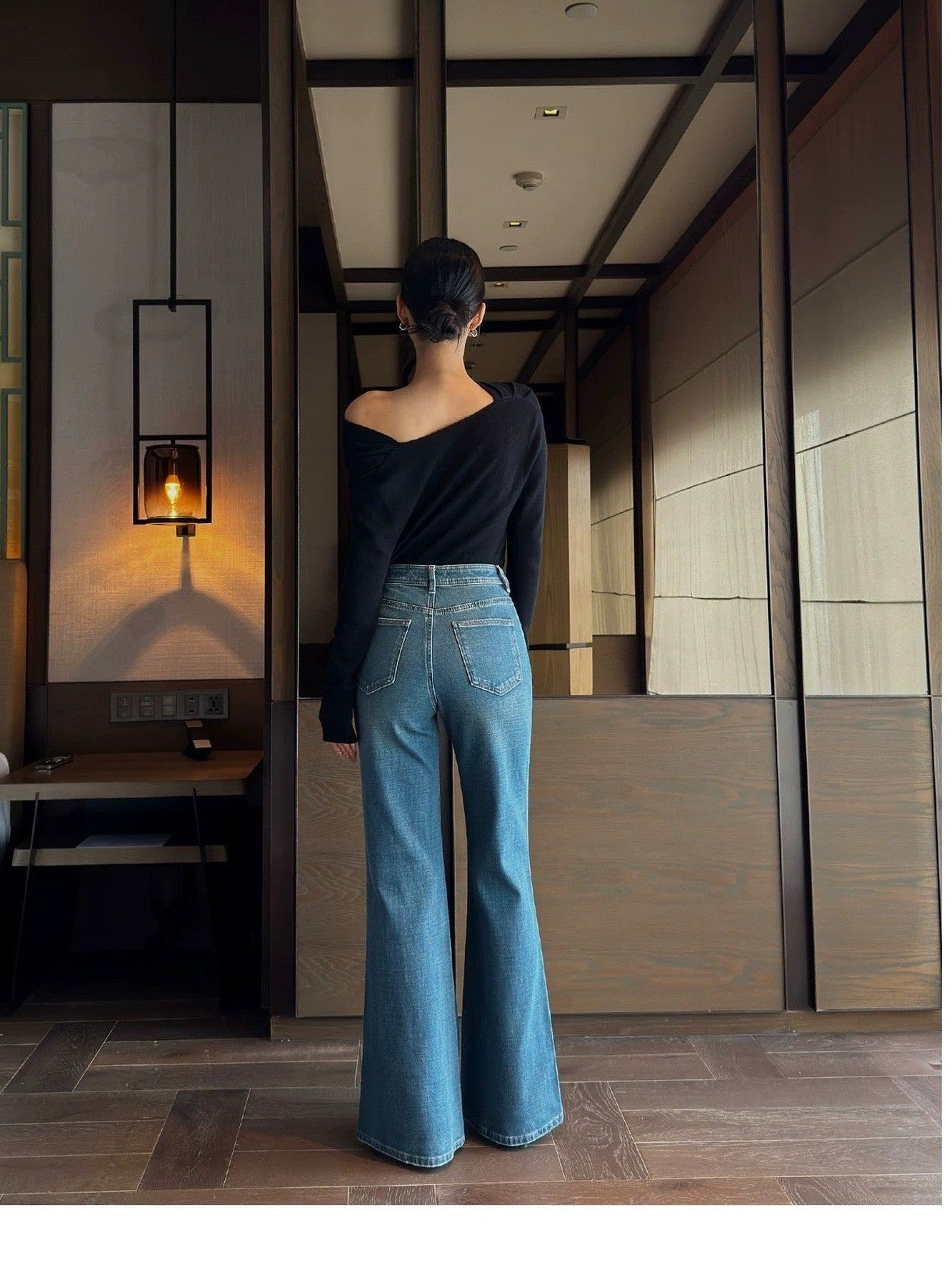 Mini Flare Denim Pants C0049