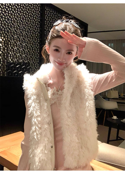 Women’s Hooded Sleeveless Vest Outerwear C0010