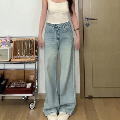 Women’s High-Waisted Slimming Wide-Leg Jeans C0006