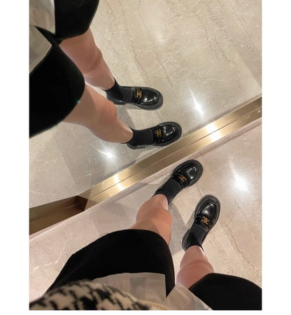 Arc de Triomphe Buckle Leather Shoes S0005