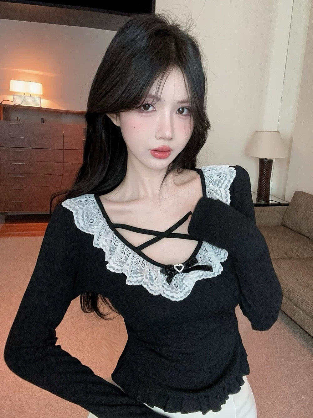 Black Lace Sweet & Sexy Top T0042