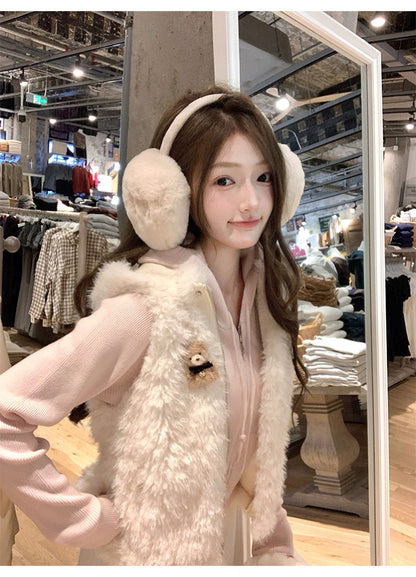 Women’s Hooded Sleeveless Vest Outerwear C0010