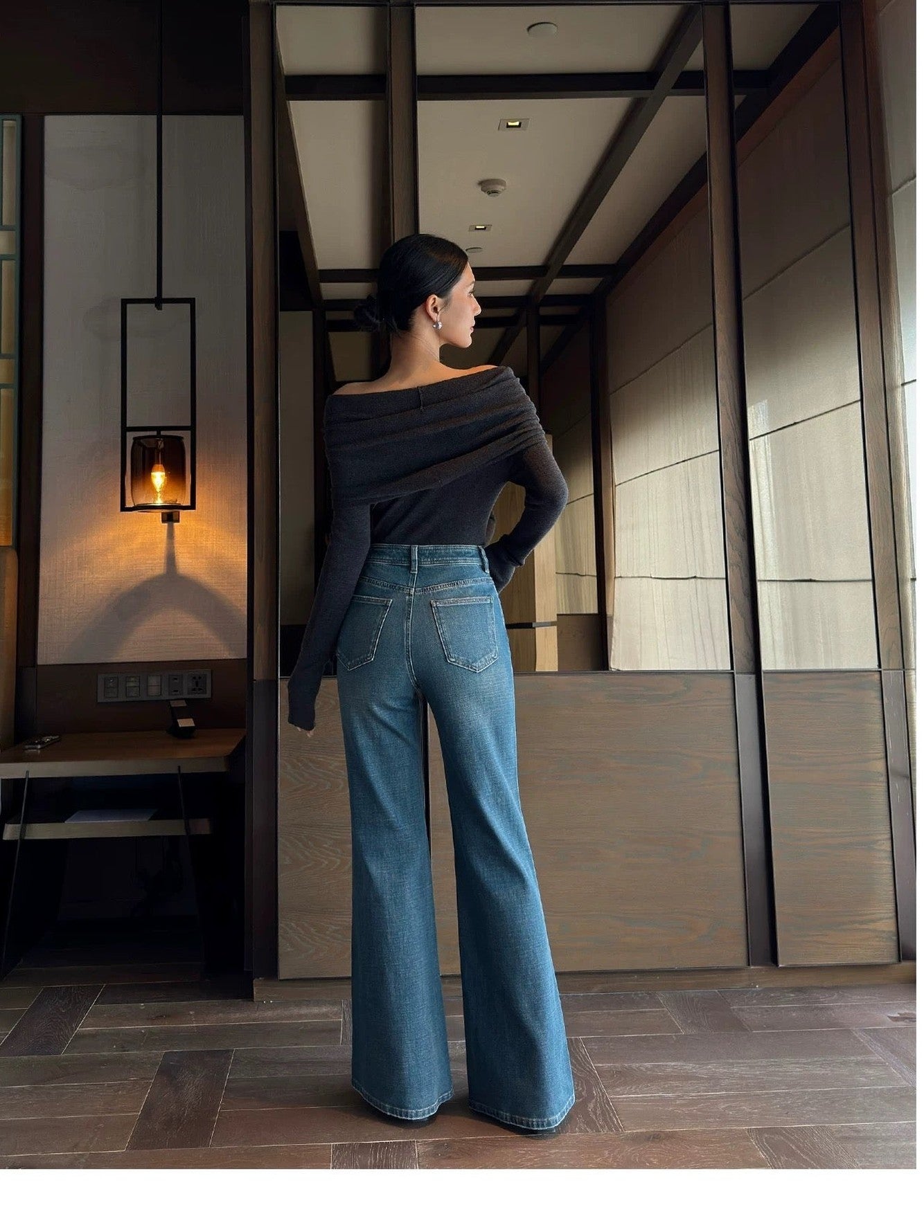 Mini Flare Denim Pants C0049