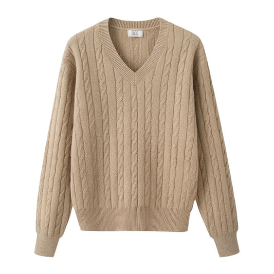 Women’s Cable Knit Long-Sleeve Sweater C0037