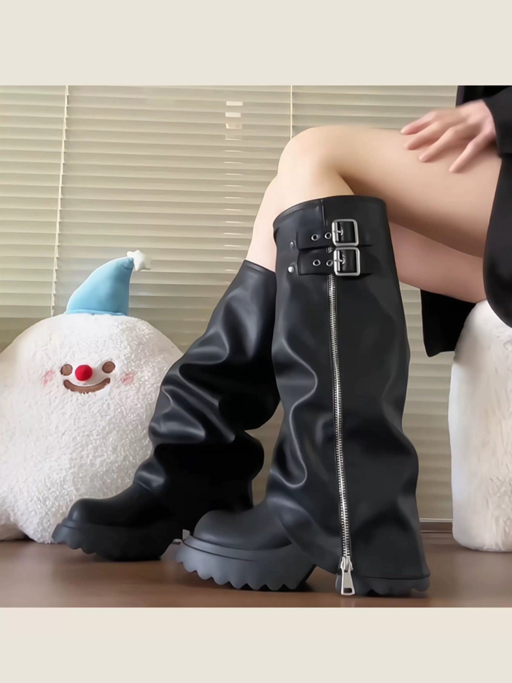 Women’s High-Knee Fashion Rider Boots S0001