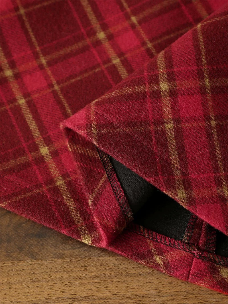 Vintage Red Plaid Mini Skirt C0018
