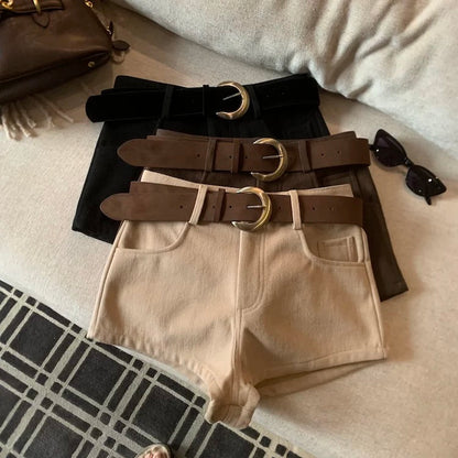 High-Waisted Slimming Casual Shorts C0016