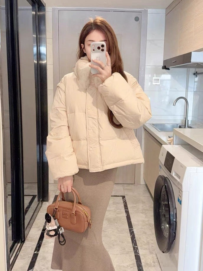 Women’s Short Removable-Panel Down Puffer Jacket C0044