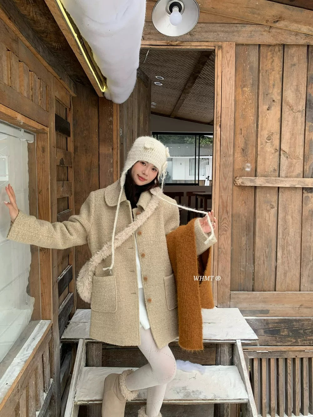 Korean Lapel Mid-Length Thickened Down Coat C0029