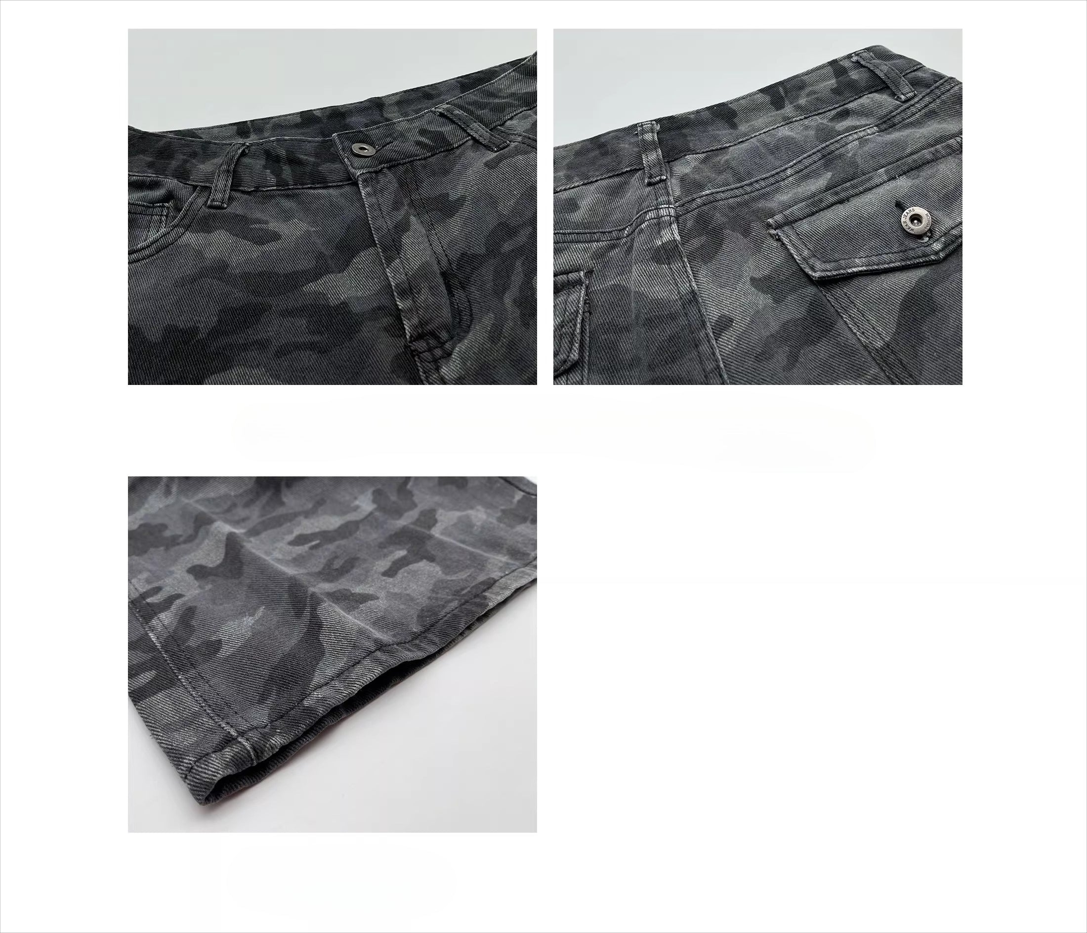 Spice girl camo tooling wide-leg jeans FE0477