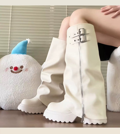 Women’s High-Knee Fashion Rider Boots S0001